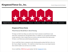 Tablet Screenshot of kingwoodfence.com